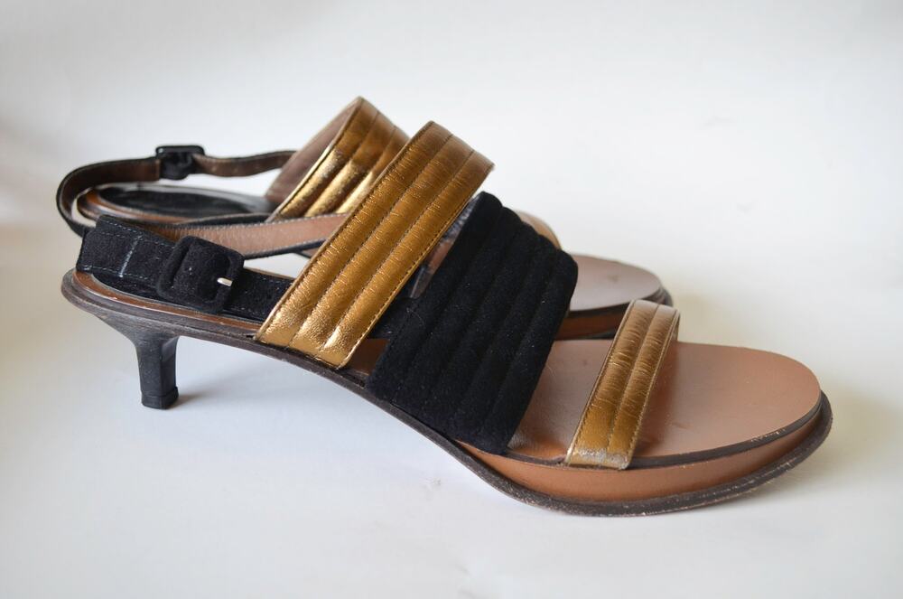 Marni Suede Kitten Heel Sandals Size 38.5
